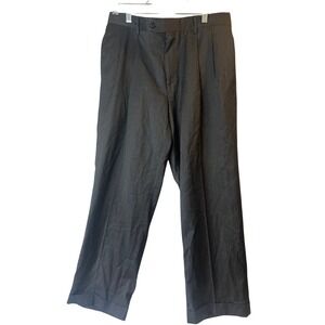 J.S.A. Bank Gray Pleated Dress Pants Men's Business Casual Career Work 32x28
